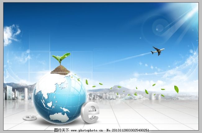 科技智能藍色地球環保